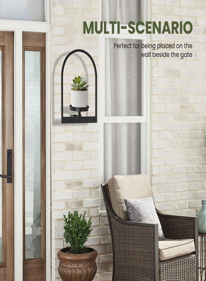 storenization Wall Planters for Indoor Plants Set of 2, Hanging Planter for Indoor Plant Stand Plants Wall Decor - Premium Metal Hanging Plant Holder (Semi-Round) - Image 5