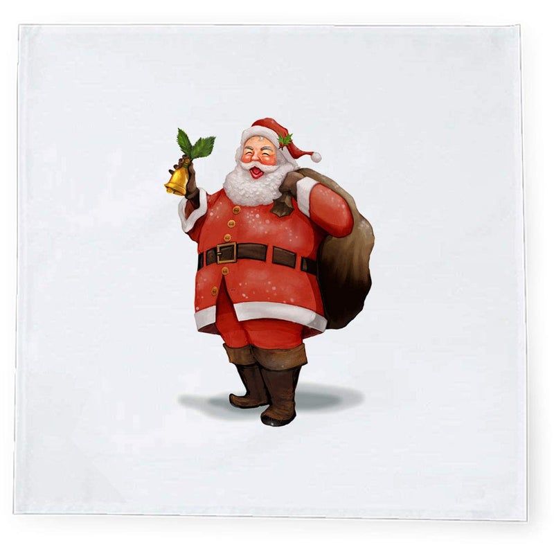Khakee 6 Pcs Christmas Theme Tafta Silk Table Napkins 10x 10 for Xmas Decoration Christmas OrnamentsChristmas Gift npxmas187P - Image 2