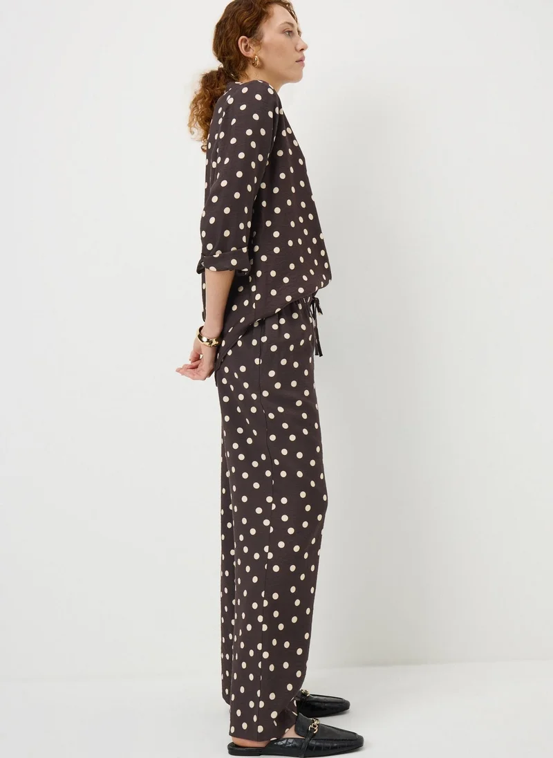 Matalan Brown Polka Dot Co Ord Trousers