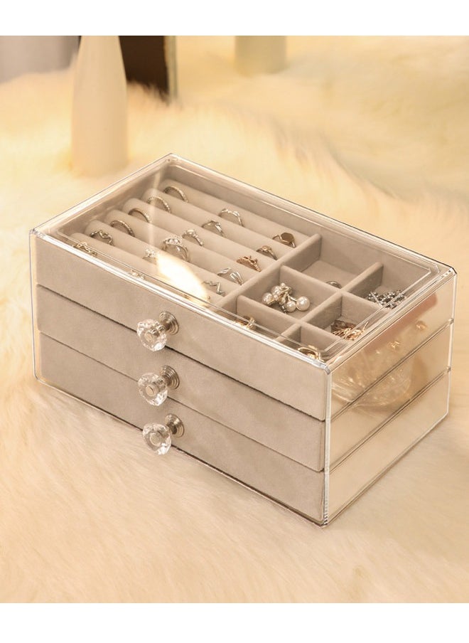 DUNISO - Multi-functional Jewelry Storage Boxes And Organizers for Women Girls Velvet Flannelette Earrings Rings Necklace Bracelets Jewelry Tray Storage Case - Image 1
