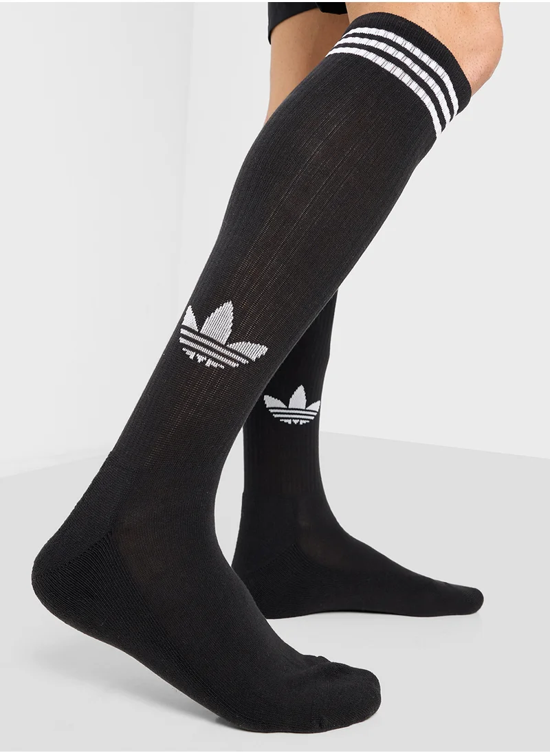 اديداس اوريجينالز 2 Pack 3-Stripe Knee Socks
