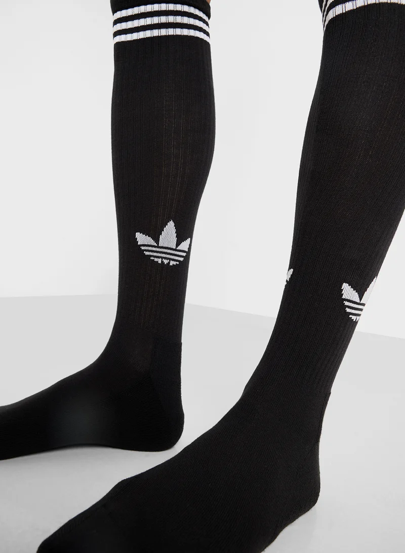 adidas Originals 2 Pack 3-Stripe Knee Socks