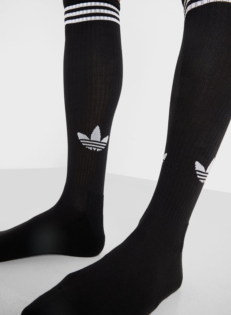 adidas Originals 2 Pack 3-Stripe Knee Socks  - Image 4