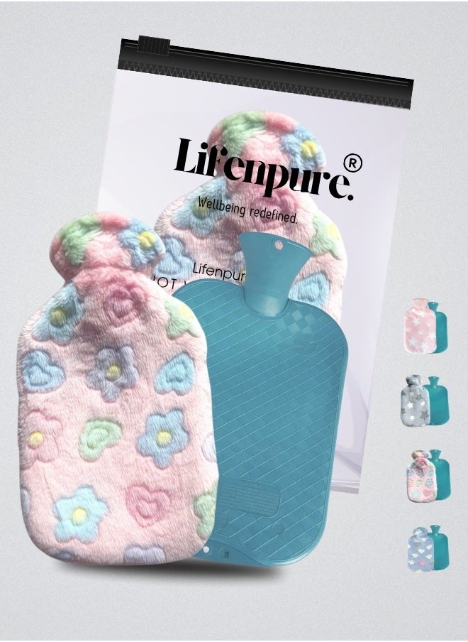 Lifenpure Lifenpure™ 2 Ltr Soft Hot Water Bag In Reusable Ziplock Clear Pouch Bag Classic Style For Body Shoulder Cramps Neck Pain Relief  - Image 1