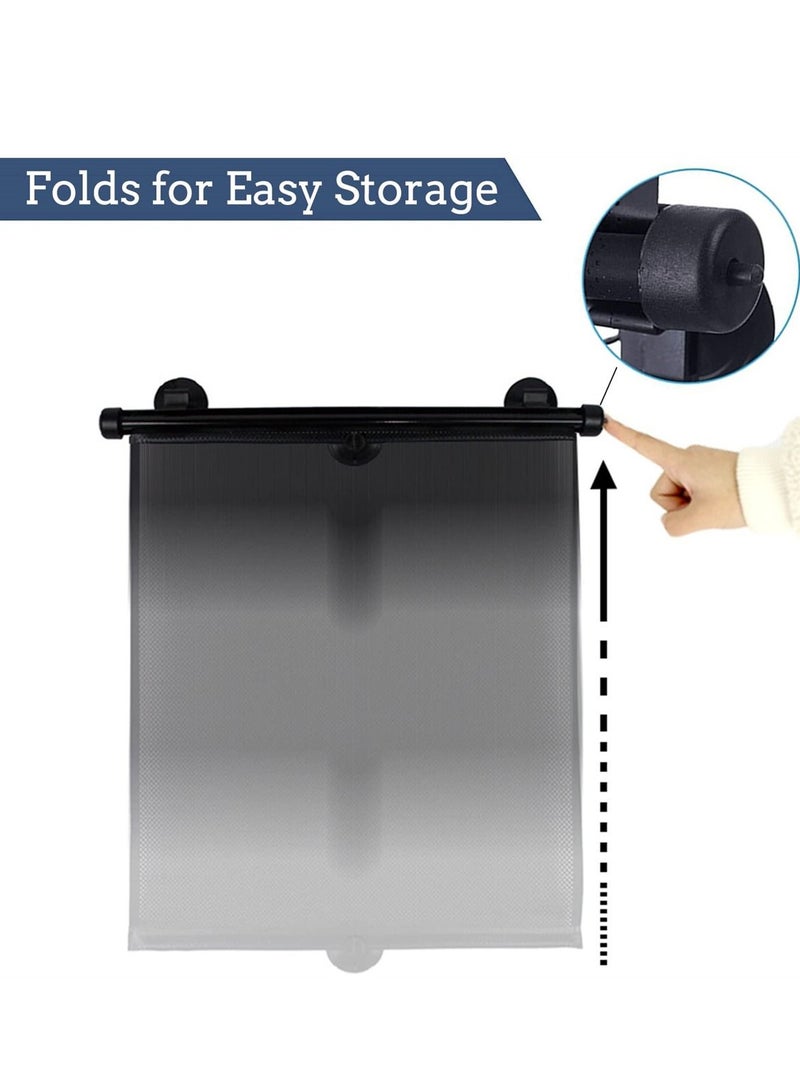 SYOSI 2 Pack Retractable Car Window Shades for Baby, Effective UV and Sunlight Blocker, Keep Your Car Cool and Comfortable, Side Window Sun Shades for a Safer  - Image 4