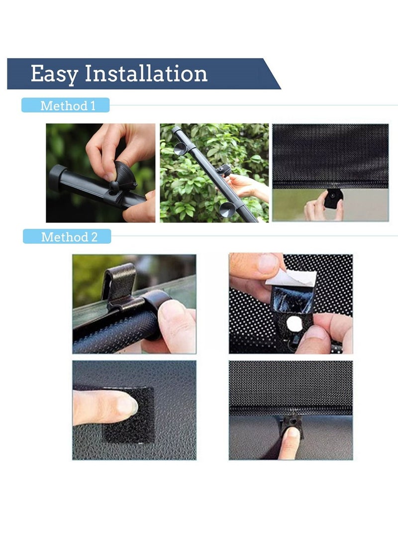 SYOSI 2 Pack Retractable Car Window Shades for Baby, Effective UV and Sunlight Blocker, Keep Your Car Cool and Comfortable, Side Window Sun Shades for a Safer  - Image 3
