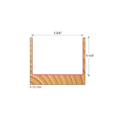 Freud 1-3/4" Double Flute Straight Router Bit with Tico Hi-Density Carbide for Maximum Performance - Ideal for Grooving & Edge Routing, 1-3/4" Diameter, 1/2" Shank, 3" Length, 2 Cutters - 12-194 - Image 4
