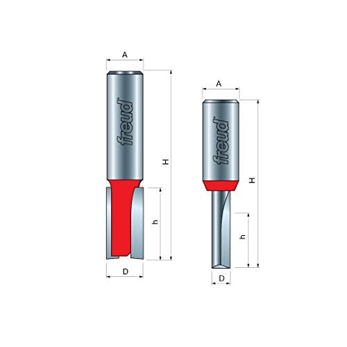 Freud 1-3/4" Double Flute Straight Router Bit with Tico Hi-Density Carbide for Maximum Performance - Ideal for Grooving & Edge Routing, 1-3/4" Diameter, 1/2" Shank, 3" Length, 2 Cutters - 12-194 - Image 5