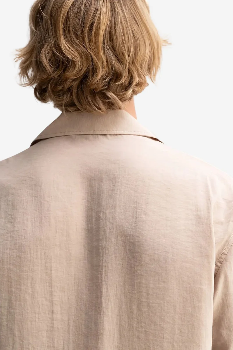 Giesto Beige Natural GIESTO Men's relaxed short sleeve woven shirt with tie detail for Men | Best Price UAE