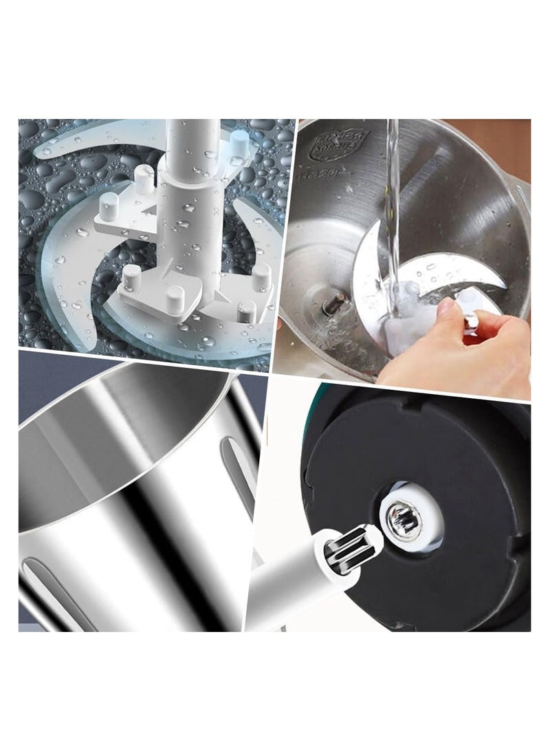2024 Stainless Steel Electric Meat Grinder & Food Processor - 300W High-Power, 3L Capacity, Multifunctional Chopper for Home and Commercial Use (Black)  - Image 3