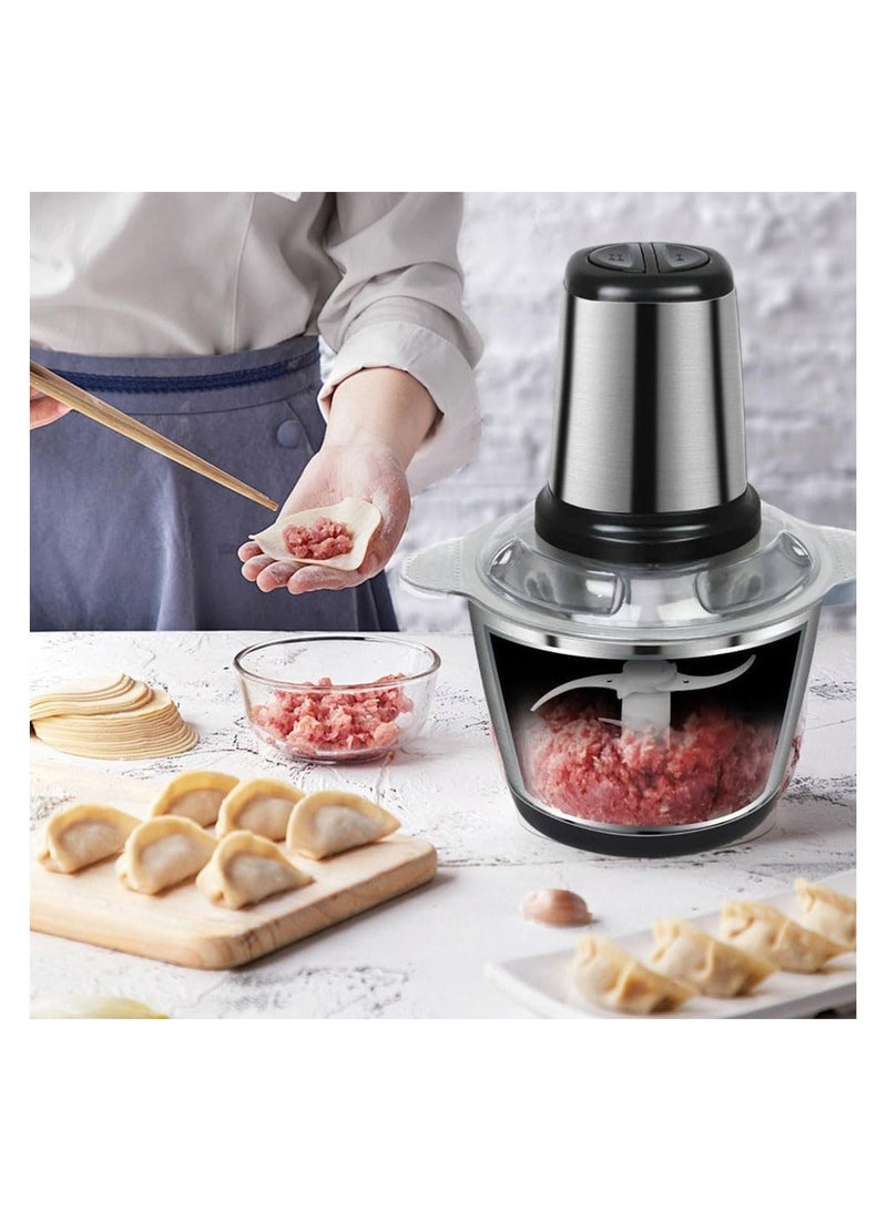 2024 Stainless Steel Electric Meat Grinder & Food Processor - 300W High-Power, 3L Capacity, Multifunctional Chopper for Home and Commercial Use (Black)  - Image 5