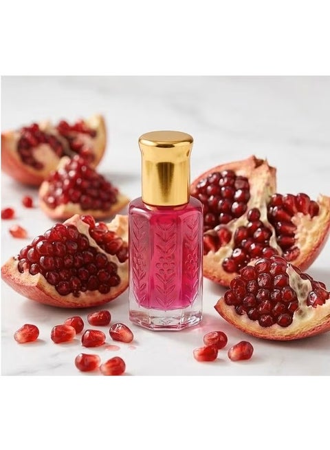 نسائم مسك الرمان الفاخر 6 مل زيت عطري مركز للنساء يدوم طويلاً برائحة الرمان والمسك الناعم عطر رول أون أنثوي للجسم