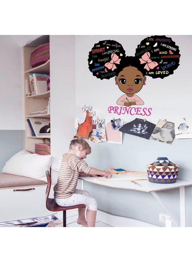 Datesno Black Girl Magic Inspirational Wall Decals Quote I'm Kind Princess Wall Sticker Pink Motivational Saying Positive Words Wall Stickers for Nursery Playroom Bedroom Living Room Wall Decor - Image 5