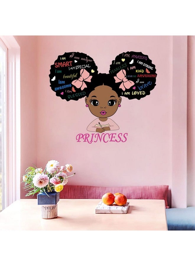 Datesno Black Girl Magic Inspirational Wall Decals Quote I'm Kind Princess Wall Sticker Pink Motivational Saying Positive Words Wall Stickers for Nursery Playroom Bedroom Living Room Wall Decor - Image 3