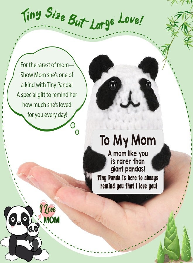 BdayPtion Mothers Day Mom Gifts from Daughter Son, Mom Birthday Gifts, Mother's Day I Love You Mother Gift for Mum Mama Stepmom Bonusmom Mother in Law Present, Handmade Crochet Animals Panda Gift - Image 2