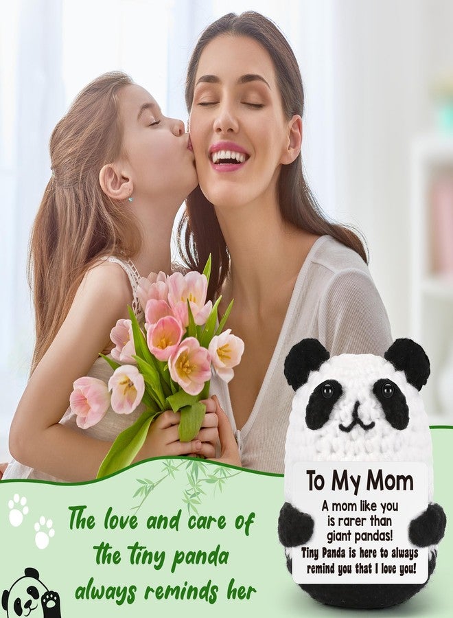BdayPtion Mothers Day Mom Gifts from Daughter Son, Mom Birthday Gifts, Mother's Day I Love You Mother Gift for Mum Mama Stepmom Bonusmom Mother in Law Present, Handmade Crochet Animals Panda Gift - Image 4