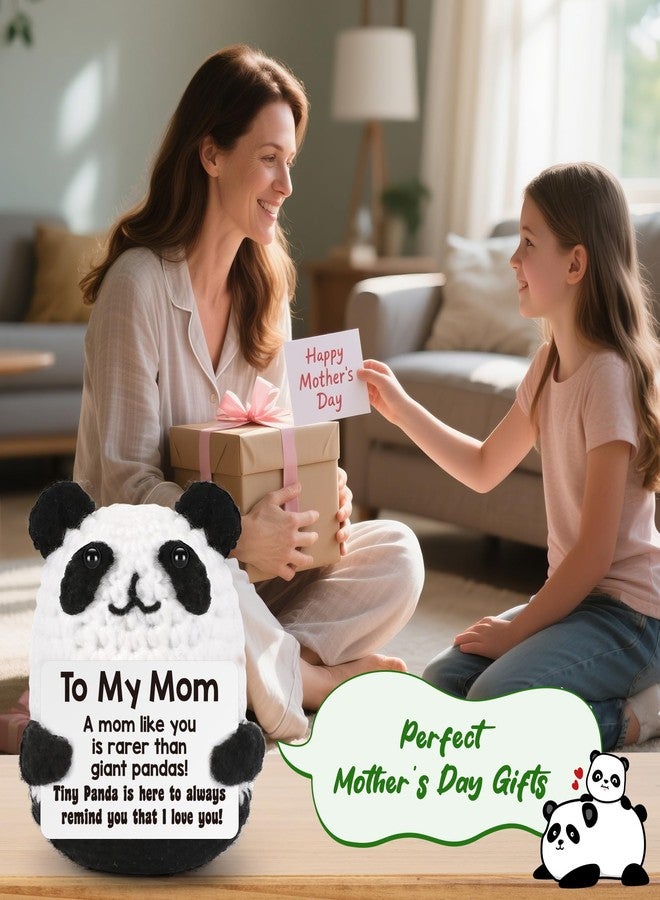BdayPtion Mothers Day Mom Gifts from Daughter Son, Mom Birthday Gifts, Mother's Day I Love You Mother Gift for Mum Mama Stepmom Bonusmom Mother in Law Present, Handmade Crochet Animals Panda Gift - Image 5