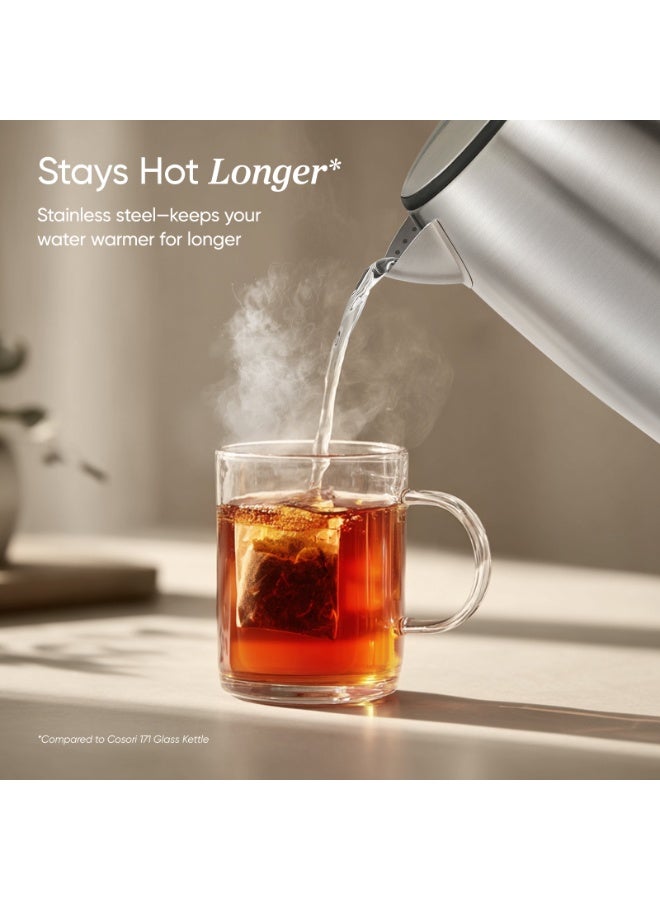 COSORI Electric Kettle 1.7L 3000W, Plastic-free Interior, Lids Open at 2 Angles, Easy to Clean, Automatic Shut Off & Boil-Dry Protection, Stainless Steel Tea Kettle, Hot Water Boiler & Heater, S152 - Image 5