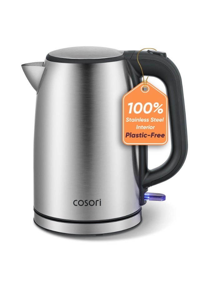 COSORI Electric Kettle 1.7L 3000W, Plastic-free Interior, Lids Open at 2 Angles, Easy to Clean, Automatic Shut Off & Boil-Dry Protection, Stainless Steel Tea Kettle, Hot Water Boiler & Heater, S152 - Image 1