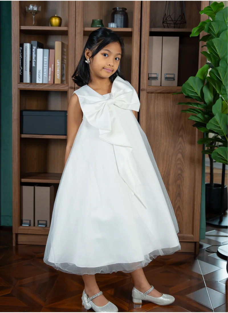 D'Daniela D' Daniela - Bows and Flow Dress - White
