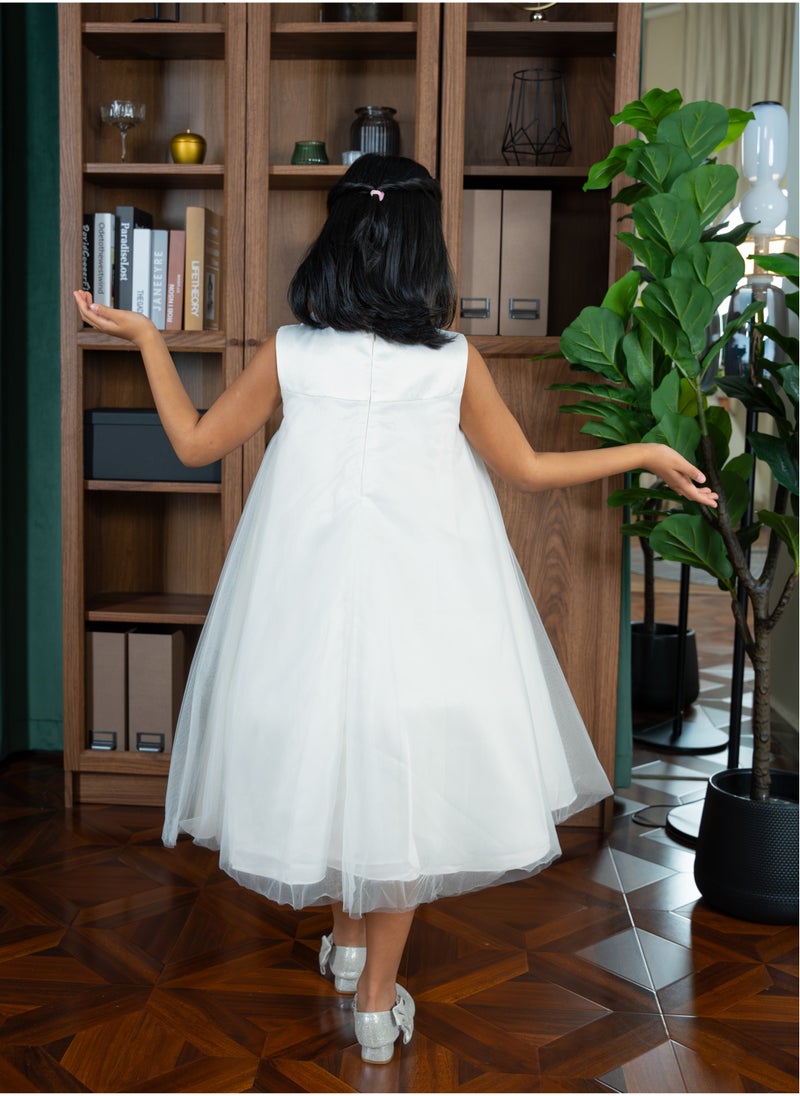 D'Daniela Satin Bow A-Line Dress - Image 3