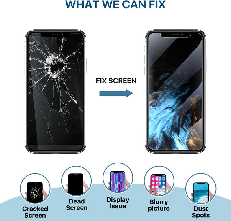 FFtopu iPhone 11 Pro Max Screen Replacement Kit 6.5'' LCD Display 3D Touch Full HD Digitizer Full Assembly Repair Kits Waterproof Frame Sticker+Screen Protector not for Model 11 and 11 Pro - Image 5