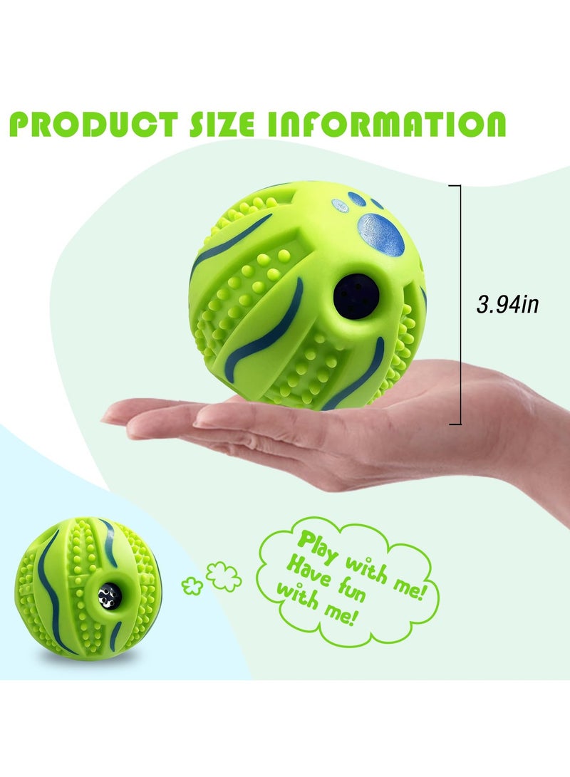 Interactive Dog Toy Ball, Giggle Ball for Dog, 3.94in Pet Chew Toy Ball, Interactive Training Ball for Medium Large Dog, Safe and Non-Toxic PVC Ball - Image 3