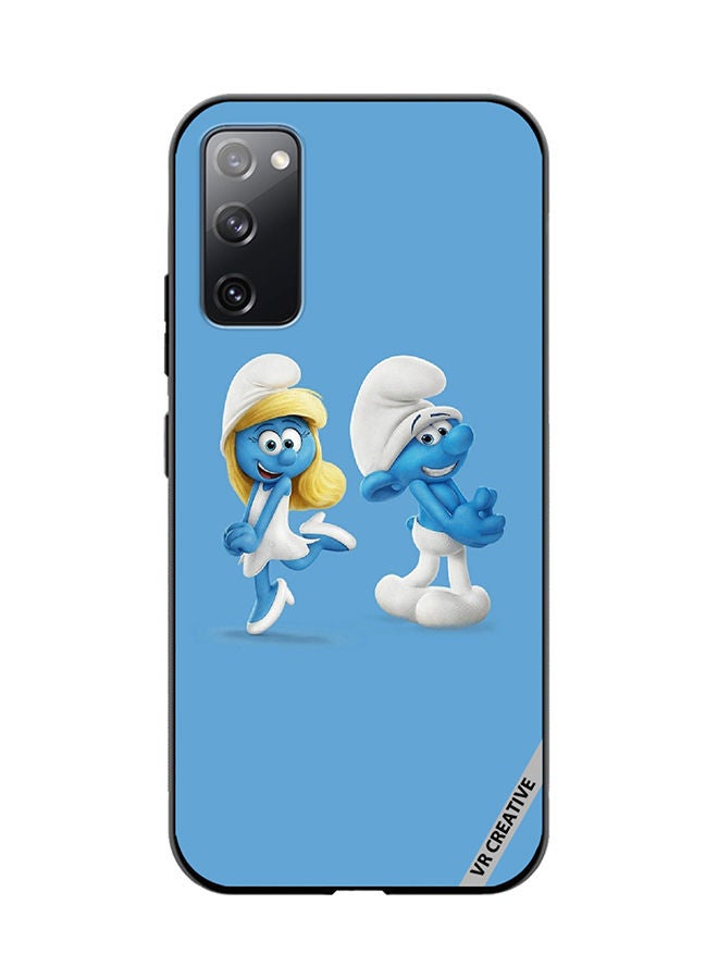VR CREATIVE Protective Case Cover For Samsung Galaxy S20 FE 5G The Smurfs Design Multicolour - Image 1