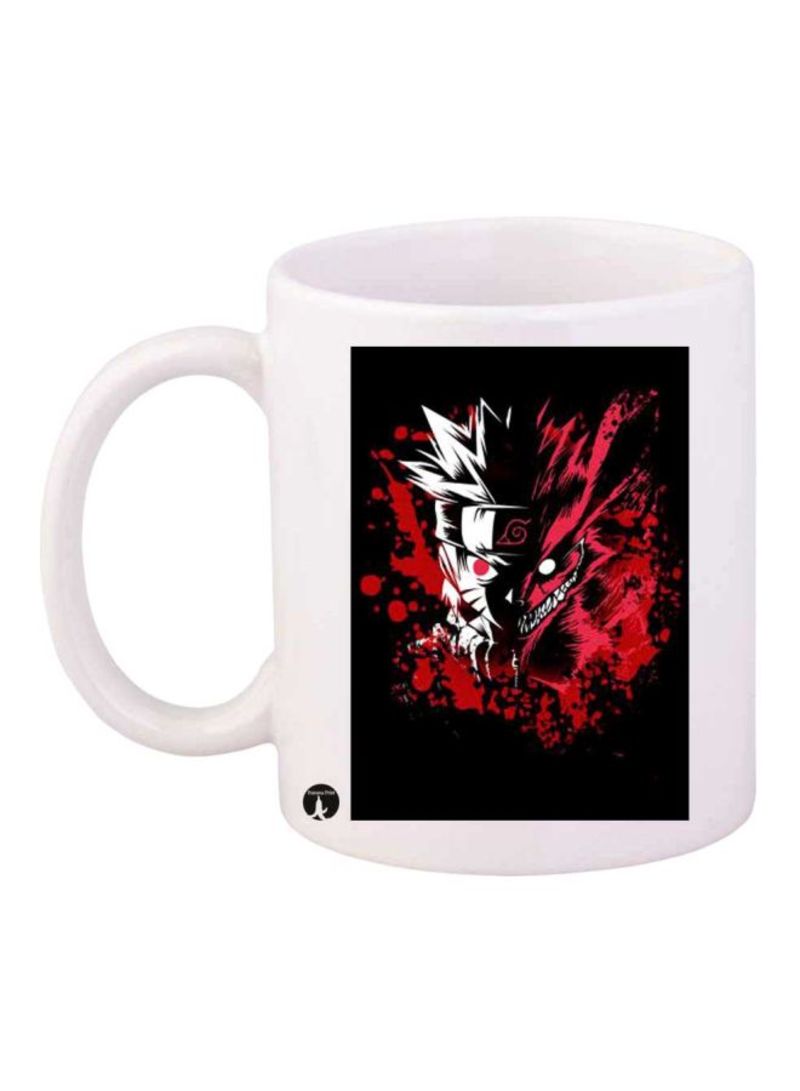 RKN The Anime Naruto Printed Mug White/Black/Red Standard Size