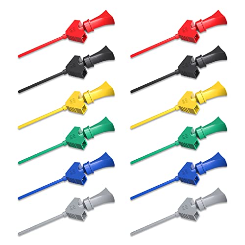 Goupchn SMD IC Test Hook Clip 12PCS 6 Colors for Logic Analyzer, Electronic Testing - Image 1