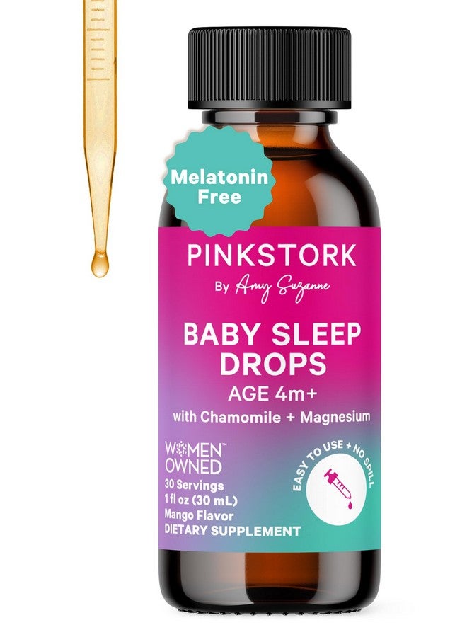 Pink Stork Pink Stork Baby Sleep Drops, Naturally Support Sleep Without Melatonin for Infants, Toddlers, and Kids, Aid Sleep with Chamomile and Magnesium, Baby Essentials for Bedtime, 1 oz, 30 Servings  - Image 1