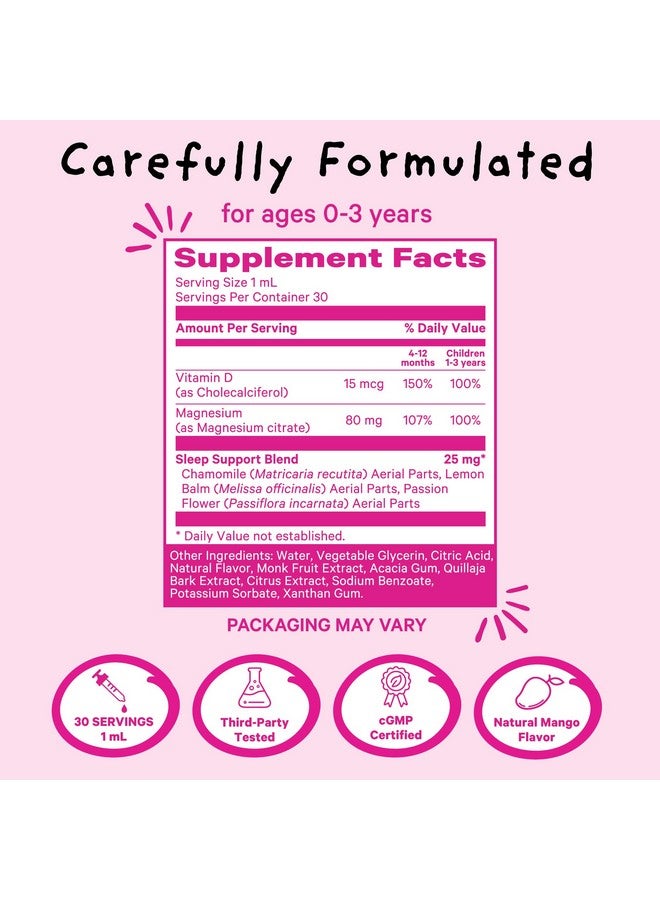 Pink Stork Pink Stork Baby Sleep Drops, Naturally Support Sleep Without Melatonin for Infants, Toddlers, and Kids, Aid Sleep with Chamomile and Magnesium, Baby Essentials for Bedtime, 1 oz, 30 Servings  - Image 4