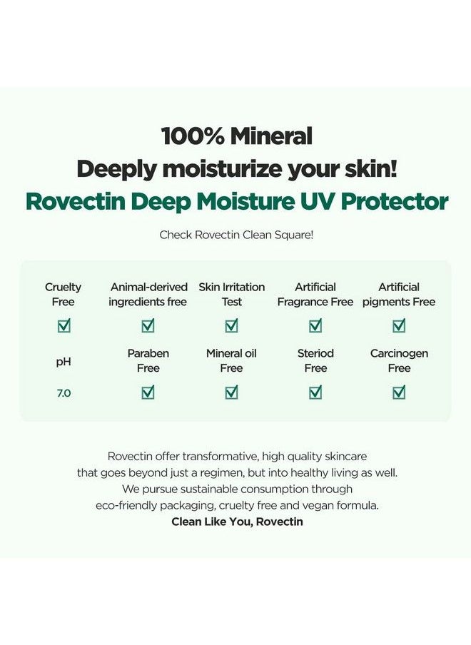 rovectin - Skin Essentials Deep Moisture Uv Protector Spf50+ Pa++++ 50Ml Cream Korean Skin Care Product For Women & Men - Image 1