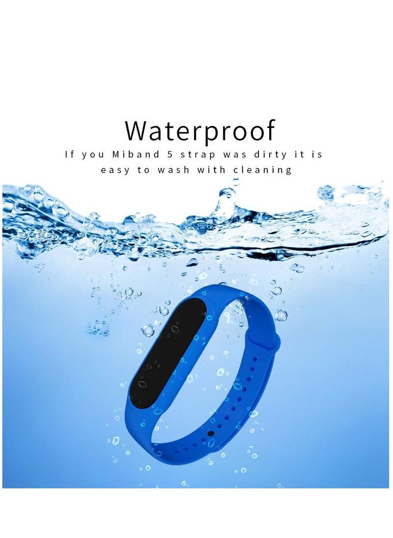 Y&D - Bands Compatible with Xiaomi Mi Band 5 Smartwatch Wristbands Replacement Accessaries Straps Bracelets for Mi5 (3-Black) - Image 1