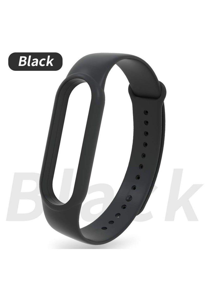 Y&D - Bands Compatible with Xiaomi Mi Band 5 Smartwatch Wristbands Replacement Accessaries Straps Bracelets for Mi5 (3-Black) - Image 1