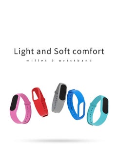 Y&D Bands Compatible with Xiaomi Mi Band 5 Smartwatch Wristbands Replacement Accessaries Straps Bracelets for Mi5 (3-Black)  - Image 3