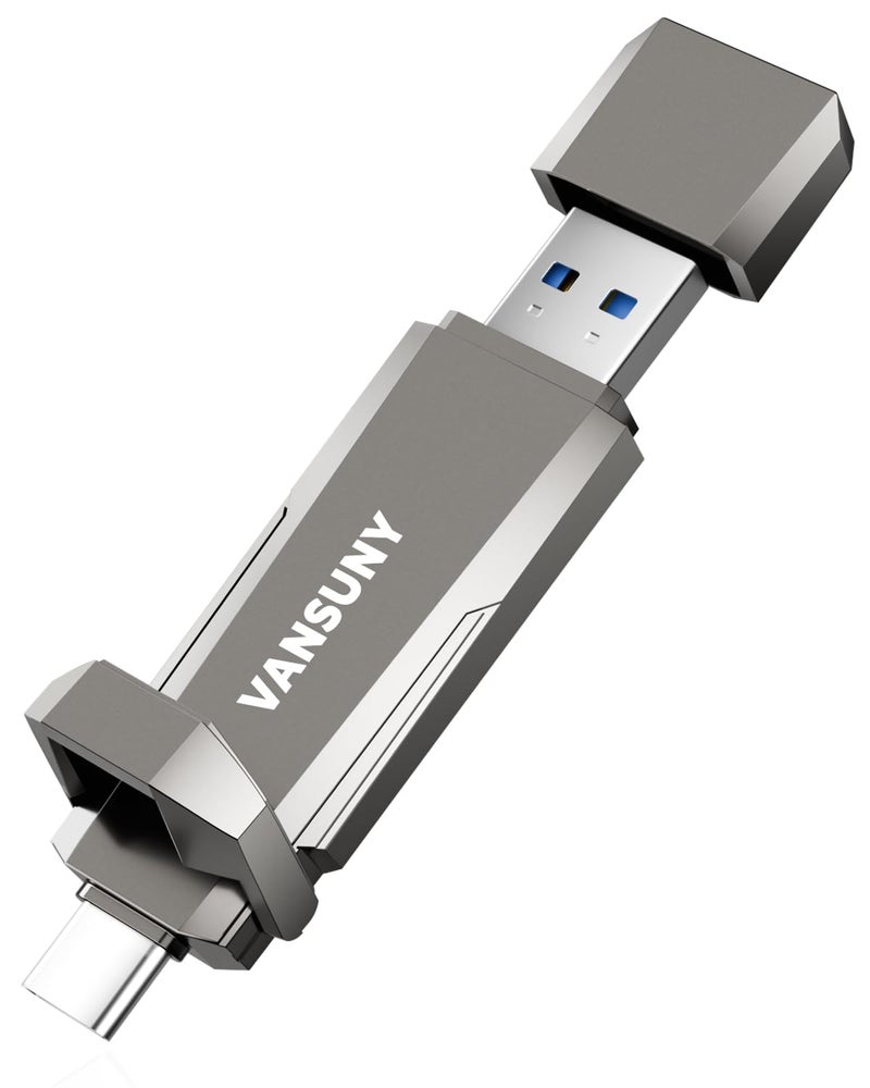 Vansuny 1TB USB Solid State Drive Up to 1000MB/s 3.2 Gen 2 Dual SSD USB A + Type C Portable External SSD for Android Phone Tablet Laptop MacBook PC - Image 1