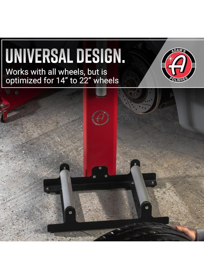 Adam's Polishes - Rolling Wheel Detailing Stand - Wheel & Tire Car Detailing Roller For Wheel Cleaning, Ceramic Coating, Applying Tire Shine & Car Wheel Wash | Garage Accessory For Detailers - Image 1