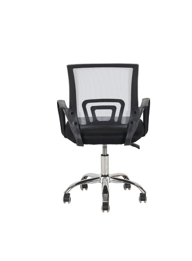 DANUBE HOME Herald Office Chair Ergonomic Office Chair | Modern Desk Computer Chair | Swivel Office Armchair | Fixed Lumbar L58.5xW53xH95cm - Grey/Black - Image 5