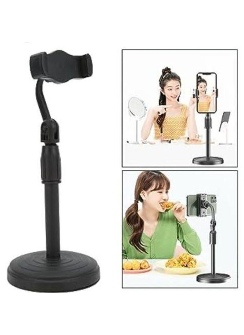 Generic Vocal Microphone Stand Holder For Mobile Phone Black  - Image 3