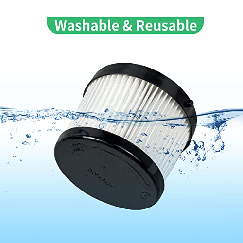 Kerneed 4 Pack DCV5011H HEPA Filter Compatible with DEWALT DCV501HB Cordless Handheld Vacuum, with 8 Foam Sleeve Filters & 1 Brush - Image 5