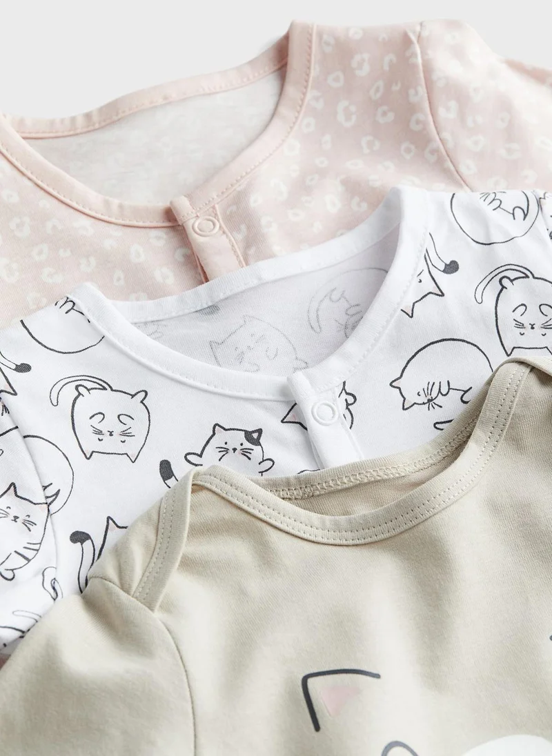 اتش اند ام Kids 3-Pack Cotton Jersey Sleepsuits
