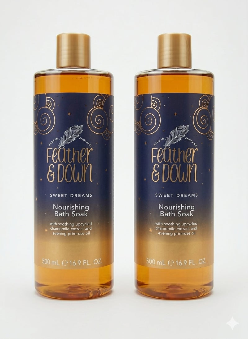 Feather & Down Pack of 2 - Nourishing Bath Soak 500ml FE2022 - Image 1