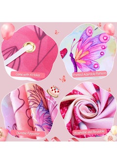 KASTWAVE Happy Birthday Banner Decorations Large Butterfly Birthday Party Banner Backdrop for Kids Girls Women Butterfly Theme Party Background Sign Photo Booth Birthday Party Supplies 180 * 120cm  - Image 5