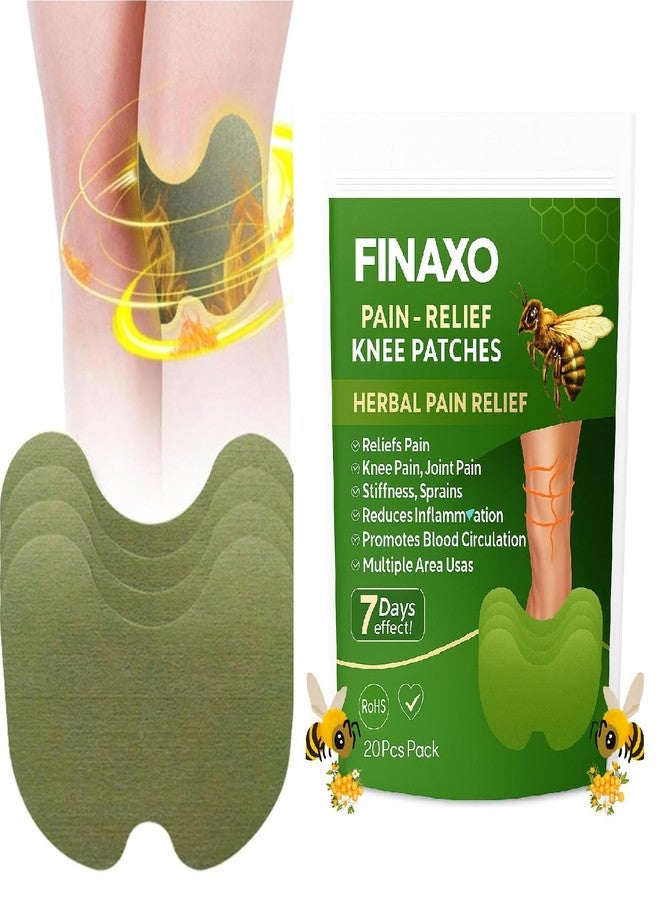 Finaxo Herbal Knee Pain Relief Patches Arthritis Inflammation Patch Sticker | Instant Relief from Knee Pain | Joint Knee Pain Relief Products Natural Wormwood Extract Patch for Knee (20) - Image 2