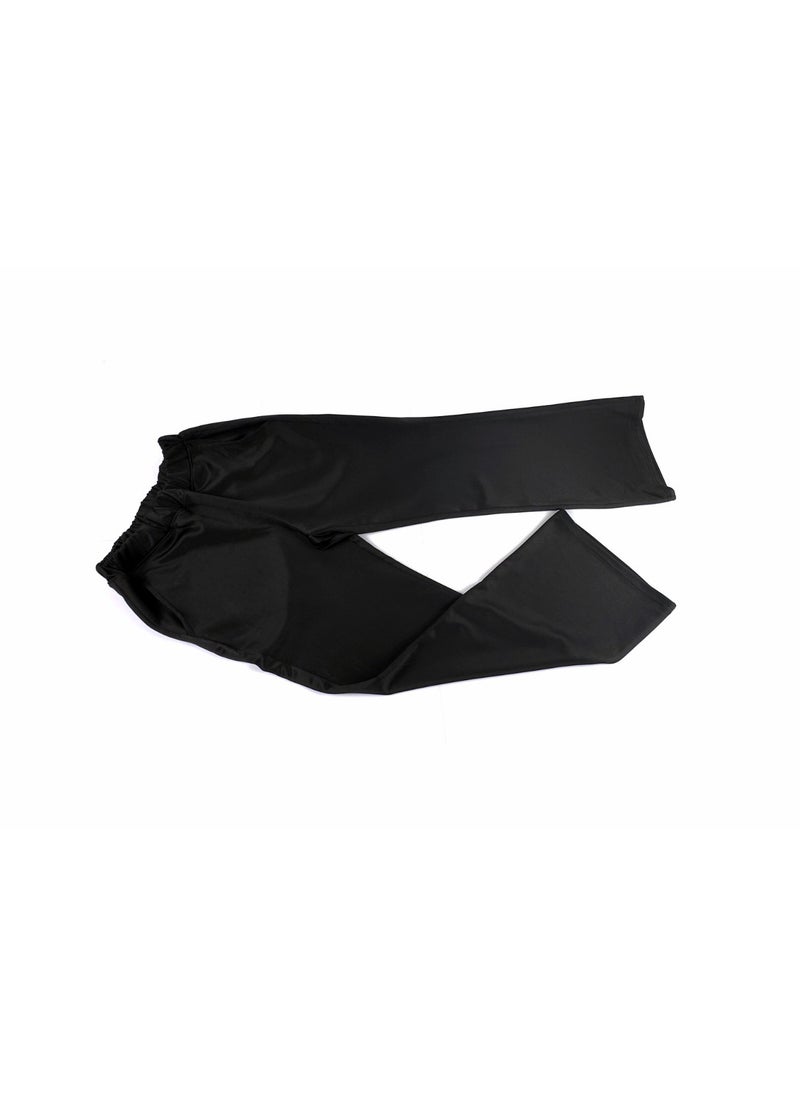 " Step out with confidence and elegance with these wide-leg black sports leggings"  - Image 2