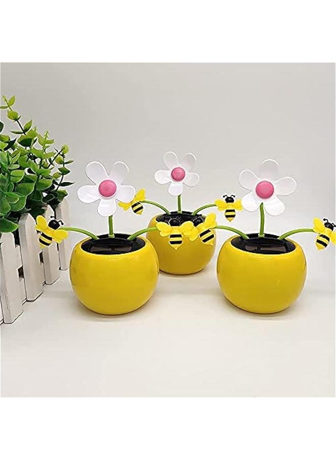 Generic - Apple Blossom Solar Dancing Flower Sunflower Toys,Solar Dancing Ornament,Car Swinging Dancing Toy Car Windowsill Decoration Honey Bee Swing Toys - Image 1
