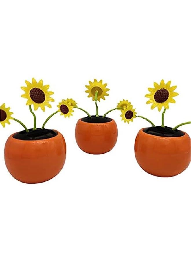 Generic - Apple Blossom Solar Dancing Flower Sunflower Toys,Solar Dancing Ornament,Car Swinging Dancing Toy Car Windowsill Decoration Honey Bee Swing Toys - Image 1