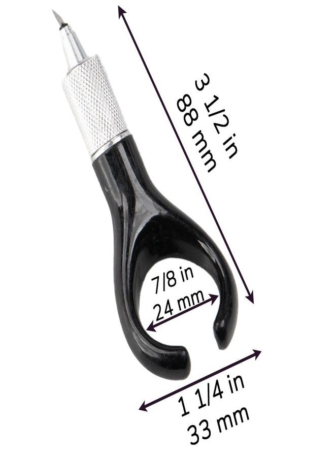 Craft County Loop Handle Pen-Grip Crafting Knives - Ergonomic Precision Blades for Scrapbooking, Sewing, and More! (Swivel) - Image 4