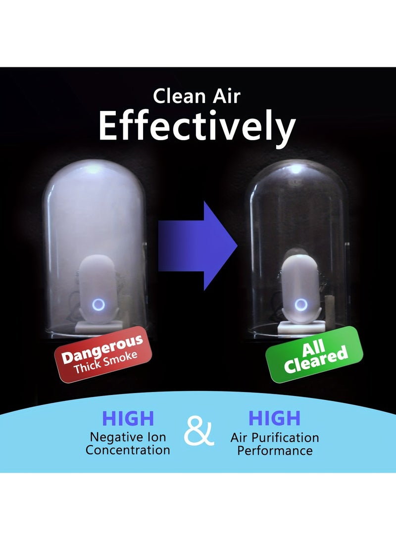 Portable Air Purifier Necklace - Rechargeable, Wearable Ionic Negative Air Cleaner in Pink  White - USB Powered, Silent Operation for Outdoor, Travel, Home, Air Cleaner for Car  - Image 3